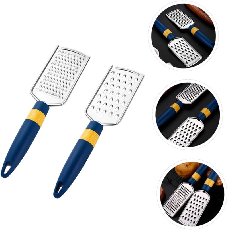 Stainless Steel Vegetable Grater For Potato Ginger Carrot Cucumber Cheese 2 Pcs - Image 4